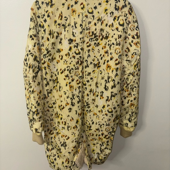 Obey Women's Republique Yellow and Black Animal Print Bomber Jacket - Picture 3 of 8